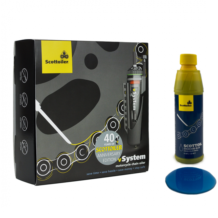 Система автом. смазки цепи SCOTTOILER 40th Anniversary vSystem + 250ml