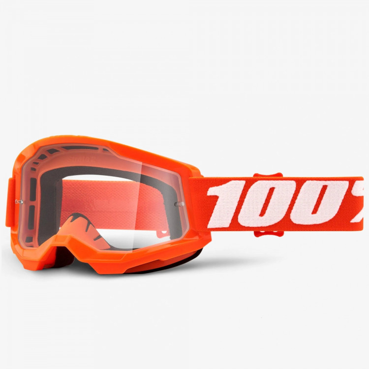 Очки 100% Strata 2 Goggle Orange, Clear Lens