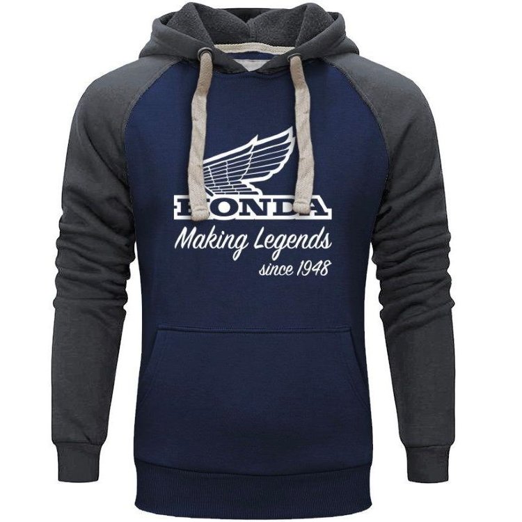 Толстовка - Худи MAKING LEGENDS GREY/BLUE HOODIE L