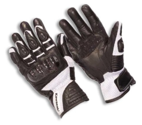 Перчатки кожа/текстиль RACING GLOVES WHT Kawasaki