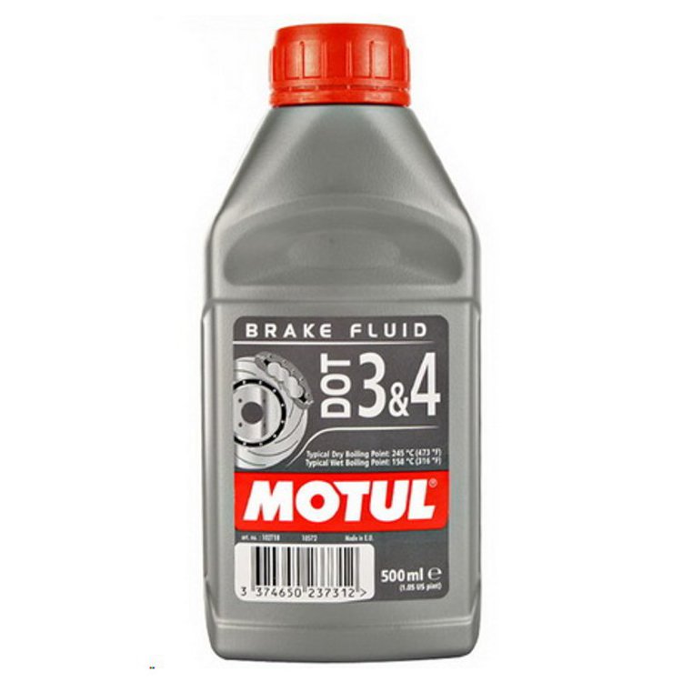 Жидкость тормозная DOT 3 & 4  Brake Fluid 500ml.